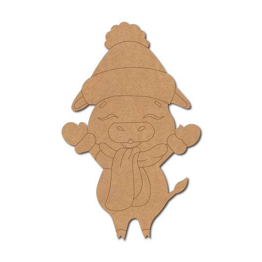 Cartoon Buffalo Pre Marked MDF Design 2