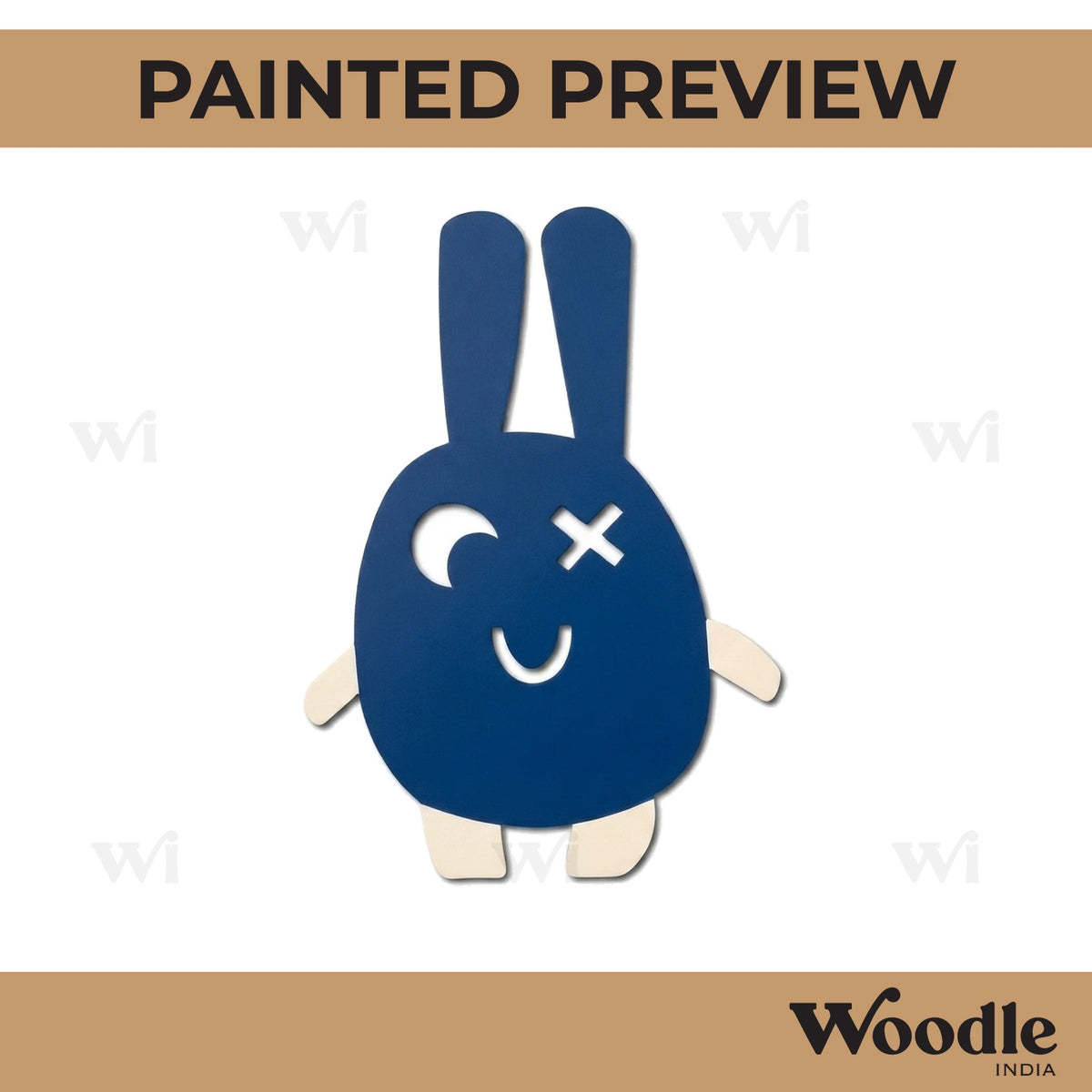 Cartoon Bunny Cutout MDF Design 1