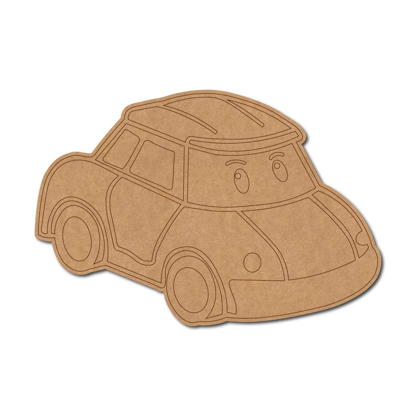 Cartoon Car Pre Marked MDF Design 1