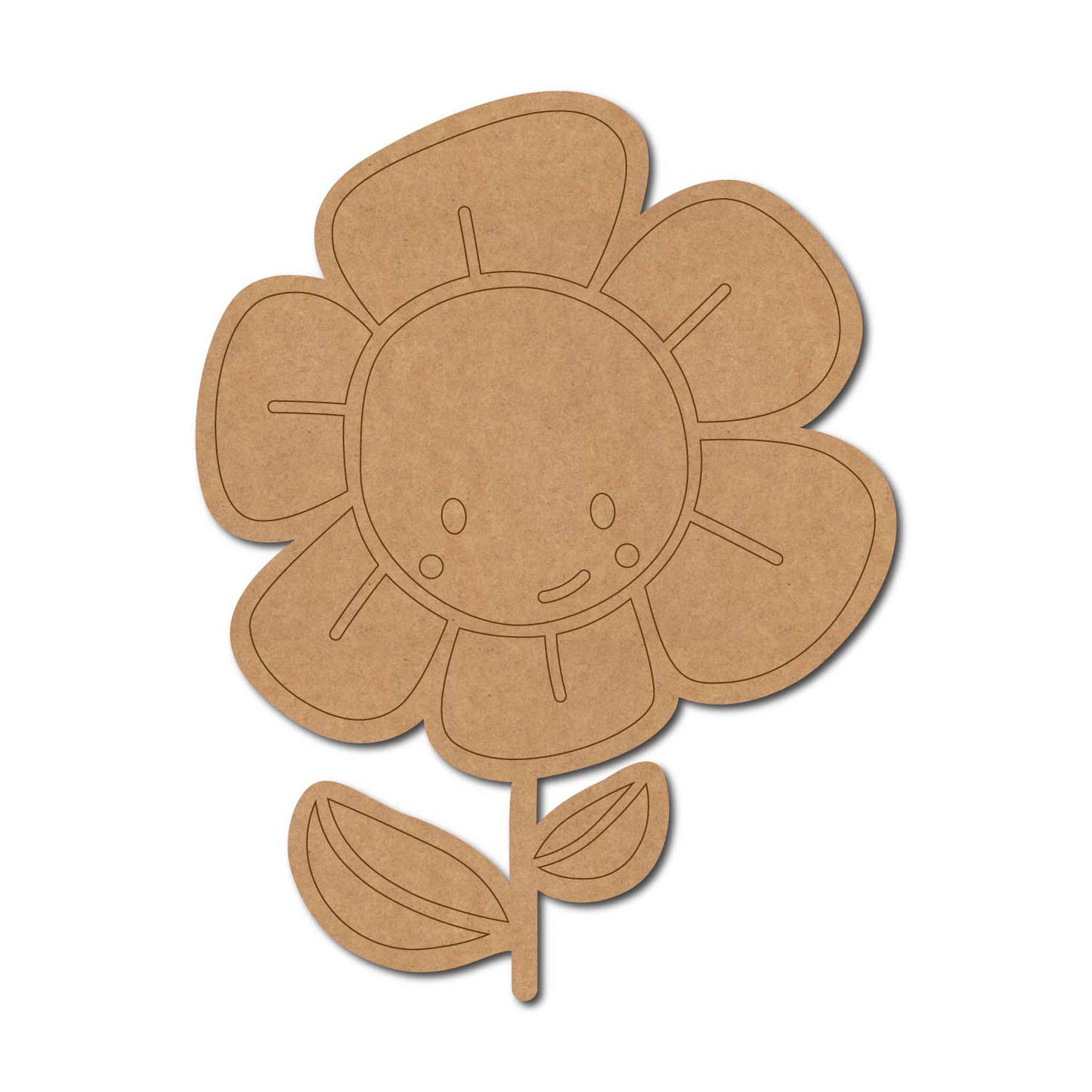 Cartoon Flower Pre Marked MDF Design 1