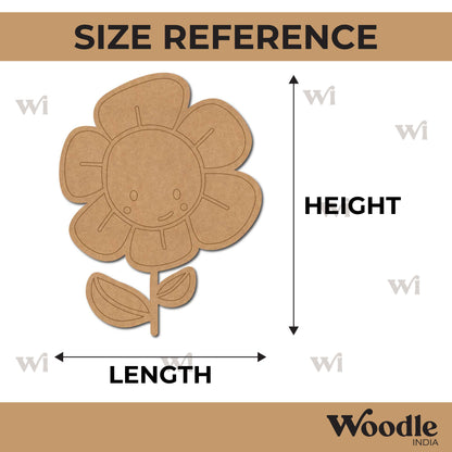 Cartoon Flower Pre Marked MDF Design 1