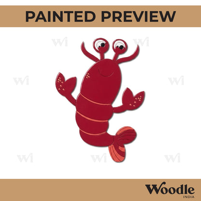 Cartoon Lobster Pre Marked MDF Design 1