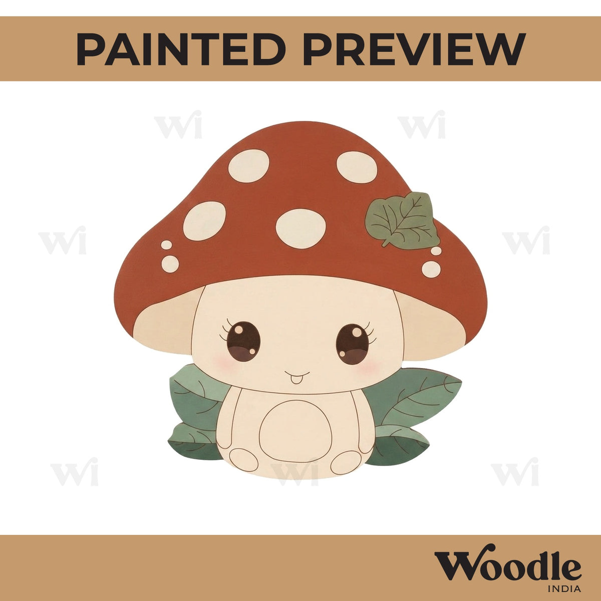 Cartoon Mushroom Pre Marked MDF Design 1