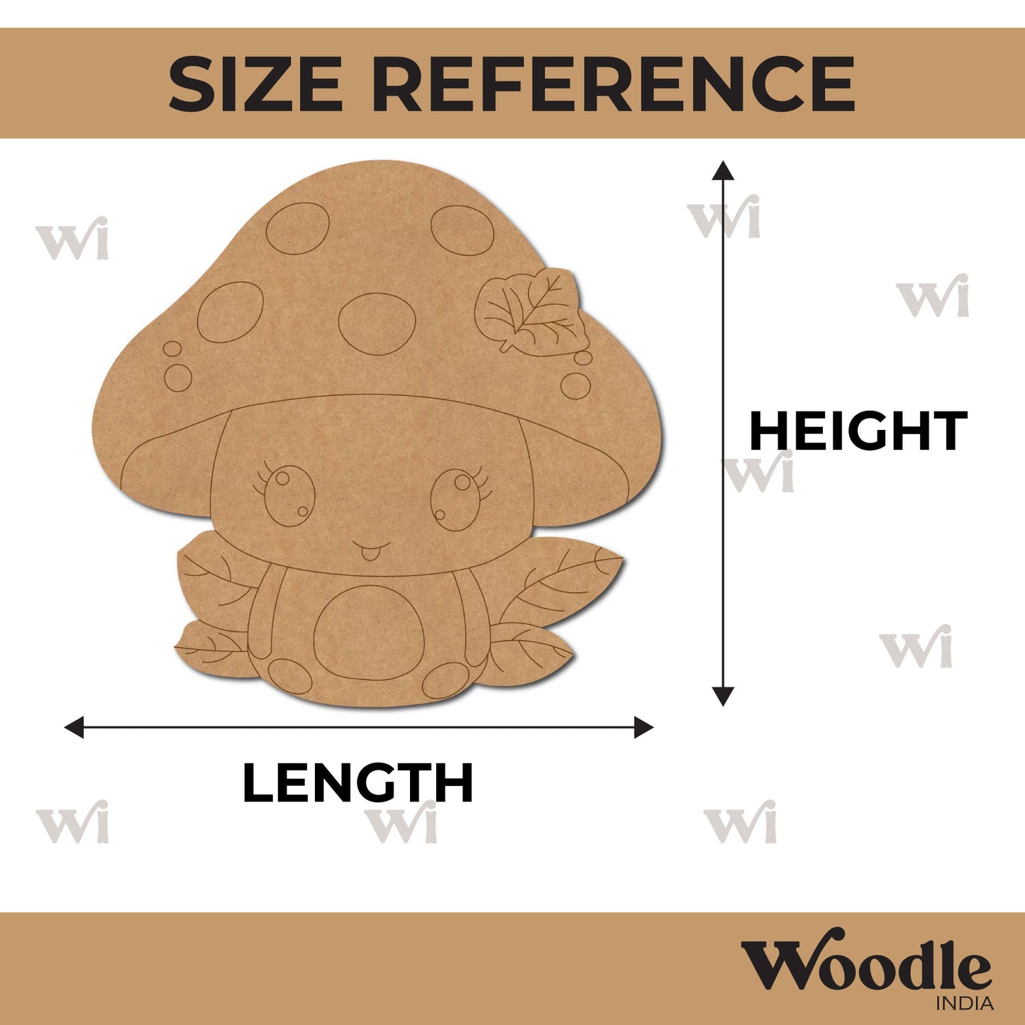 Cartoon Mushroom Pre Marked MDF Design 1