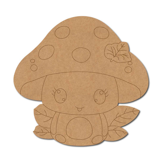 Cartoon Mushroom Pre Marked MDF Design 1