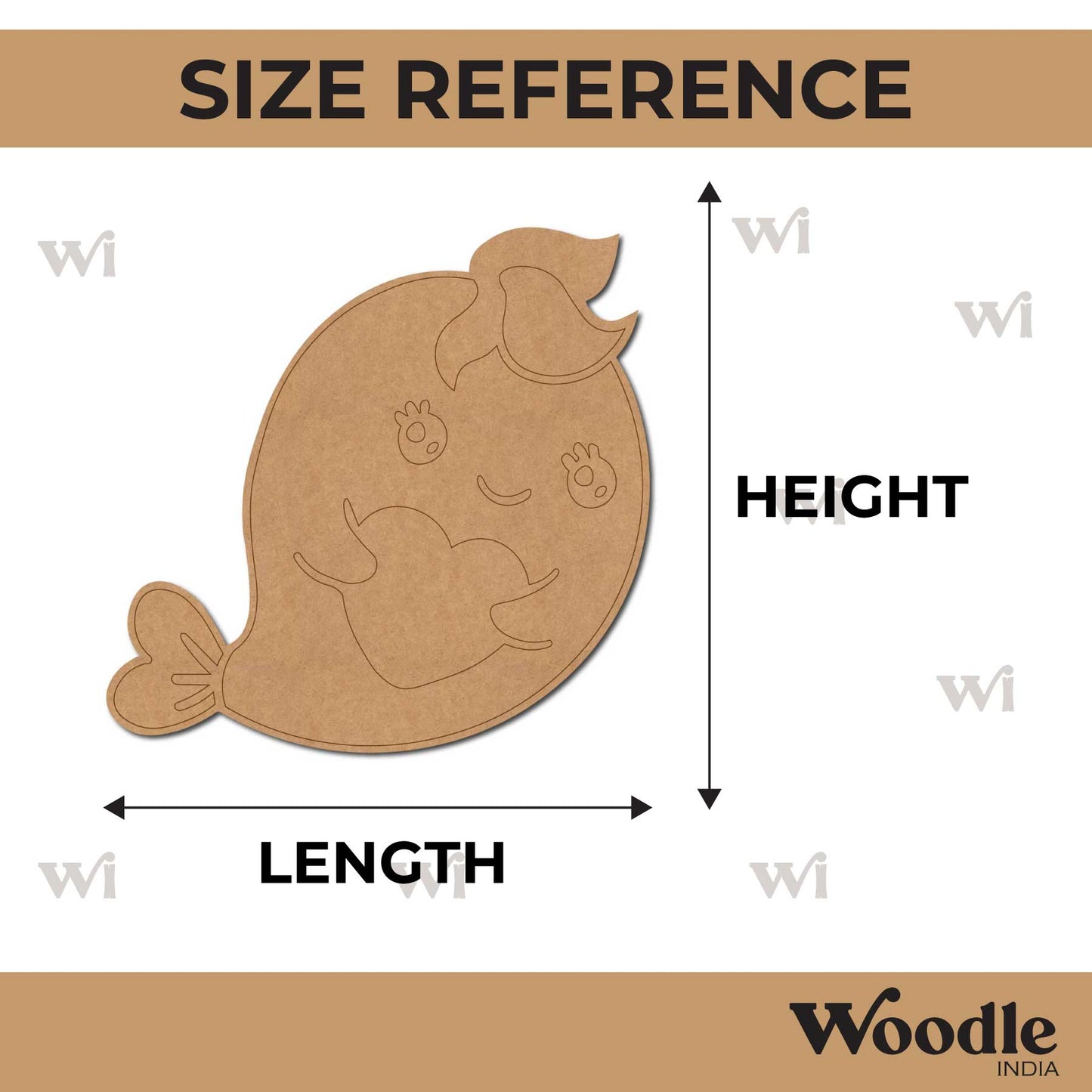 Cartoon Whale Pre Marked MDF Design 1