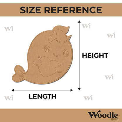 Cartoon Whale Pre Marked MDF Design 1