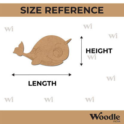 Cartoon Whale Pre Marked MDF Design 2