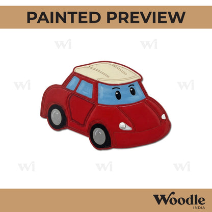Cartoon Car Pre Marked MDF Design 1
