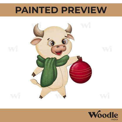 Cartoon Bull Pre Marked MDF Design 1