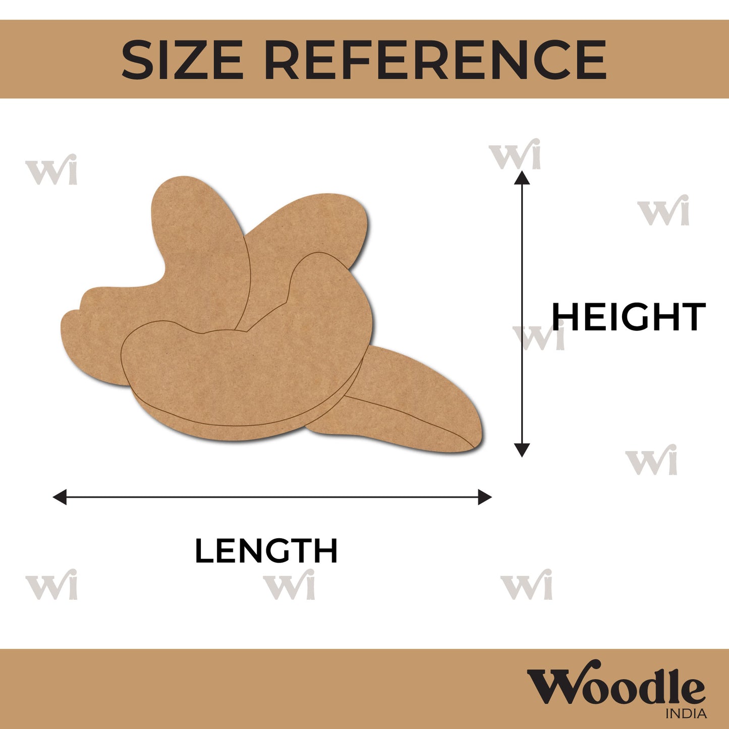 Cashew Nuts Pre Marked MDF Design 1