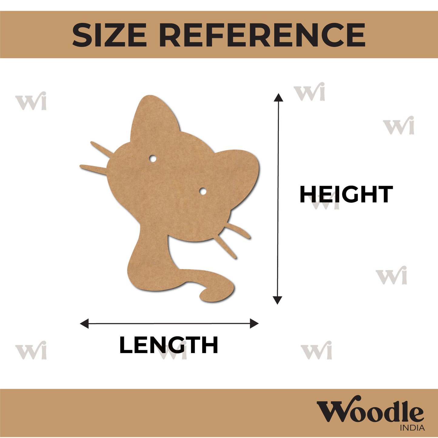 Cat Cutout MDF Design 12