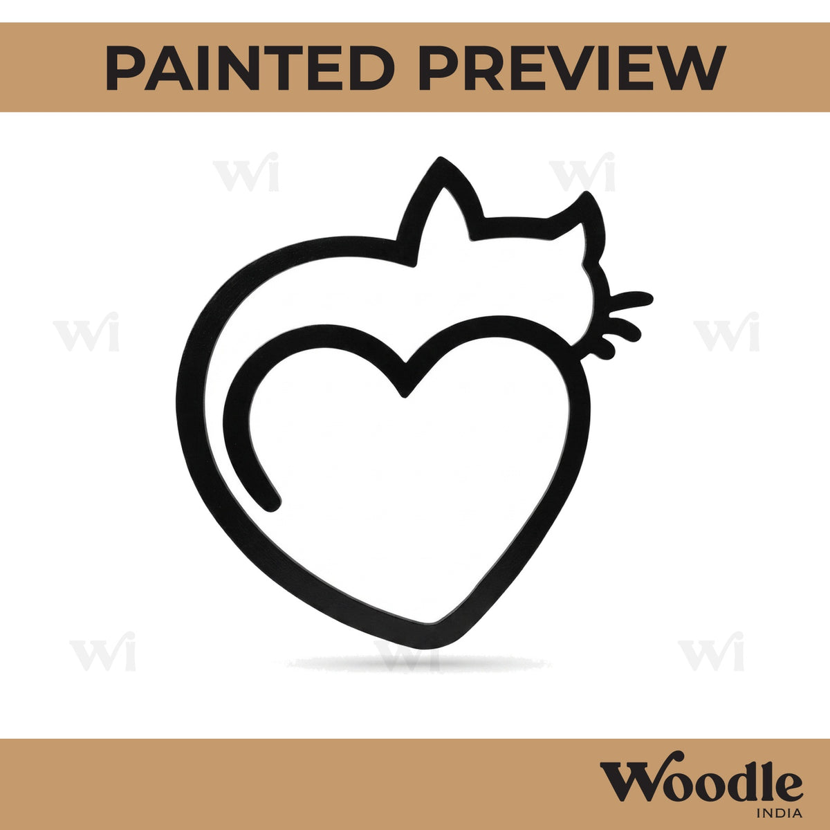 Cat Cutout MDF Design 2