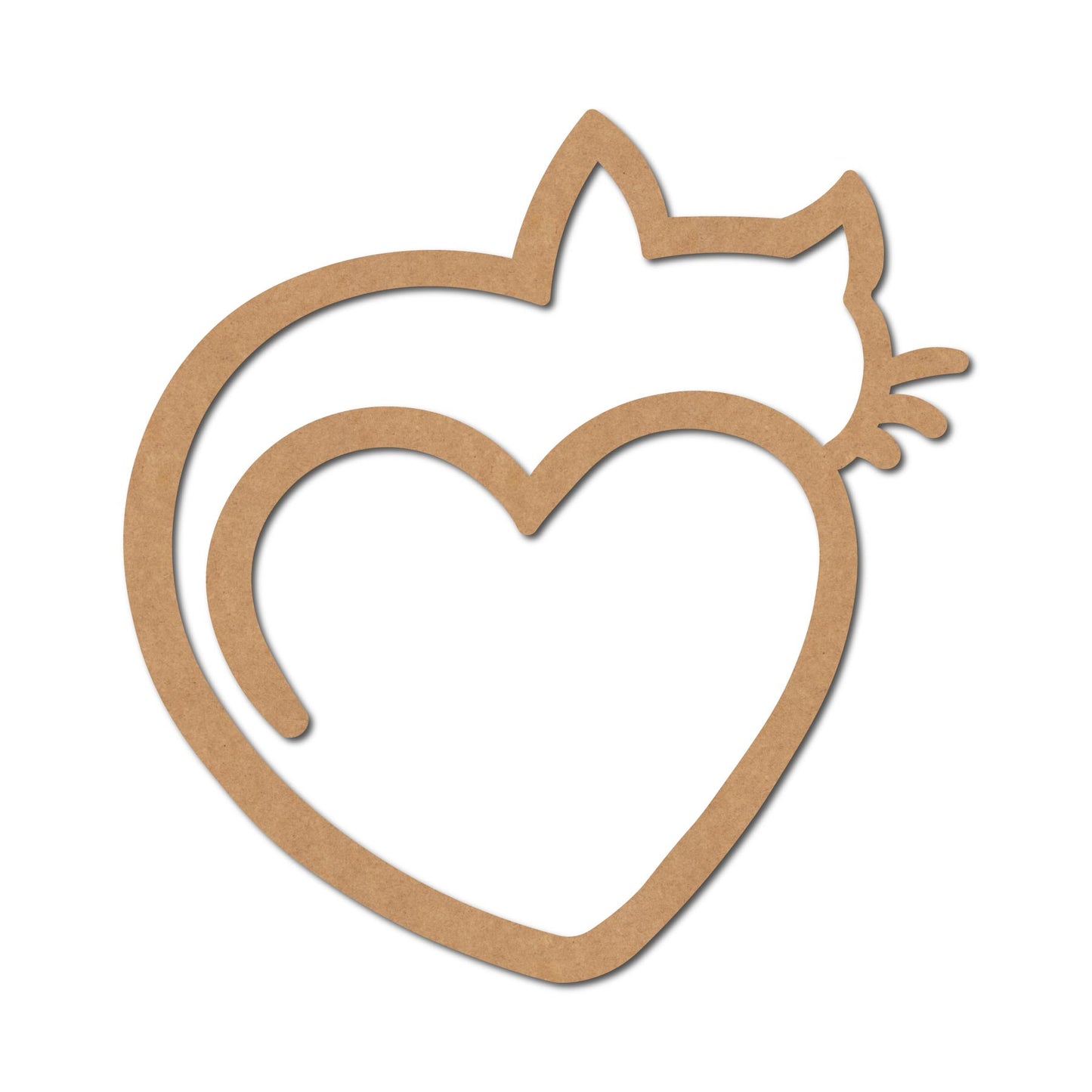 Cat Cutout MDF Design 2