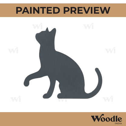 Cat Cutout MDF Design 3