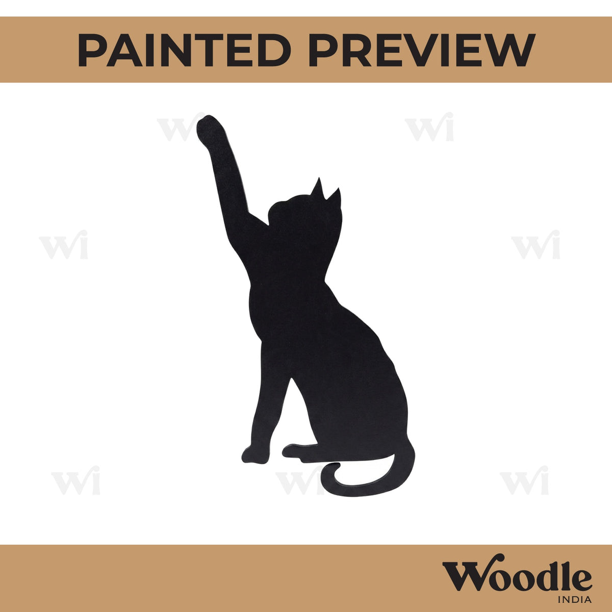 Cat Cutout MDF Design 4