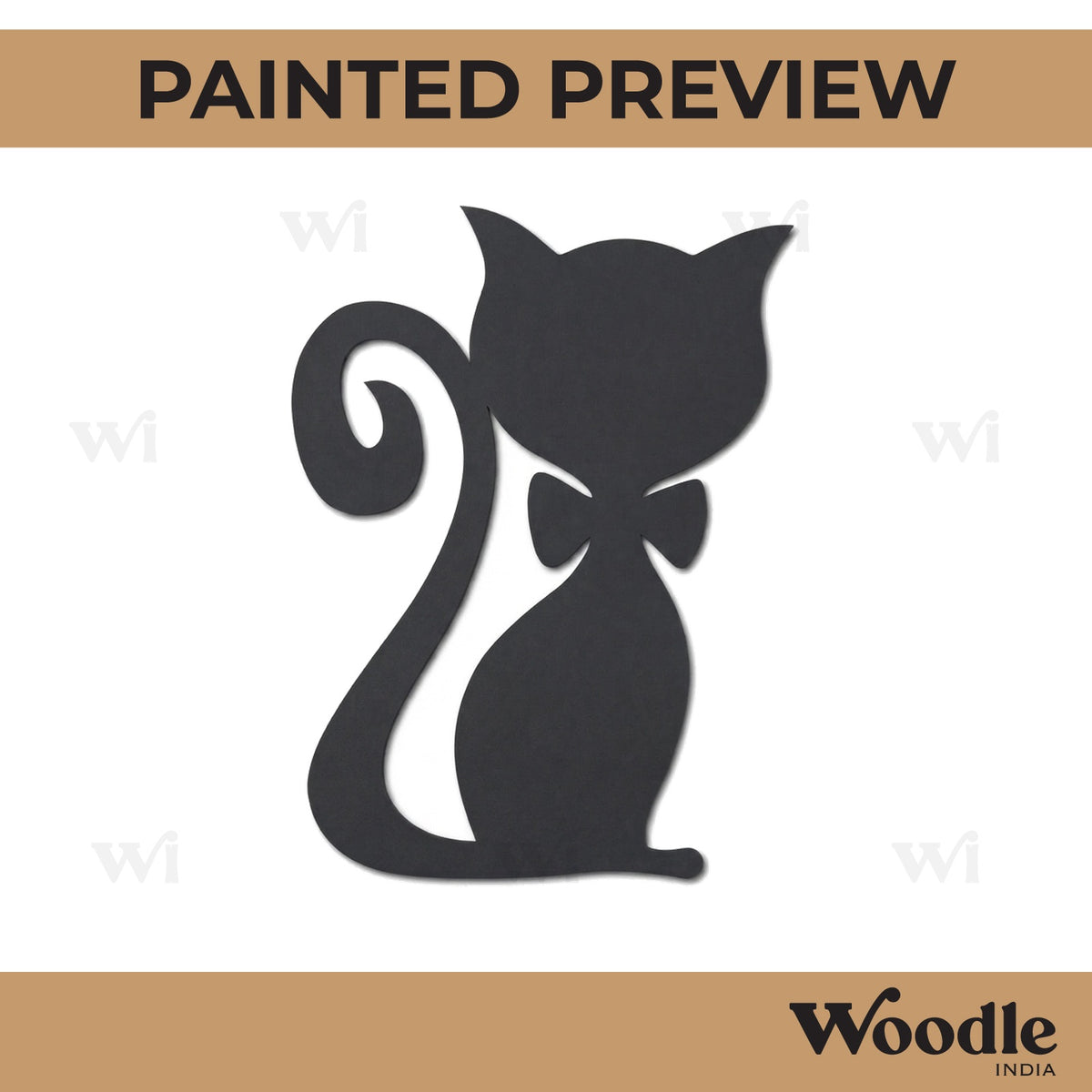 Cat Cutout MDF Design 6