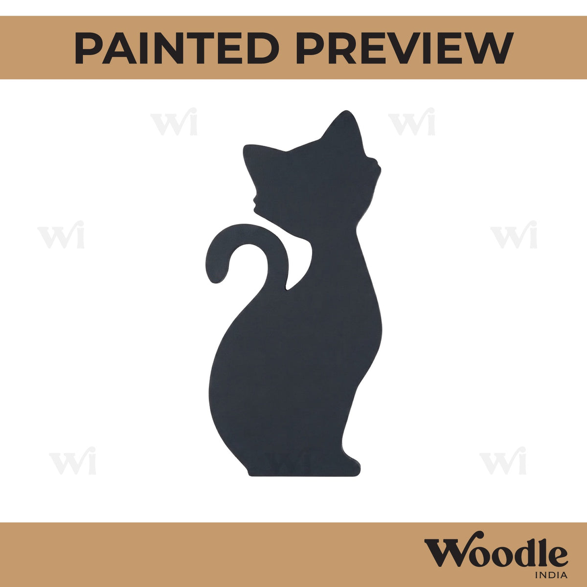 Cat Cutout MDF Design 9