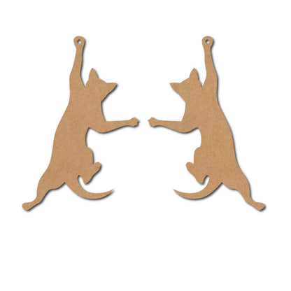 Cat Earrings MDF Design 1