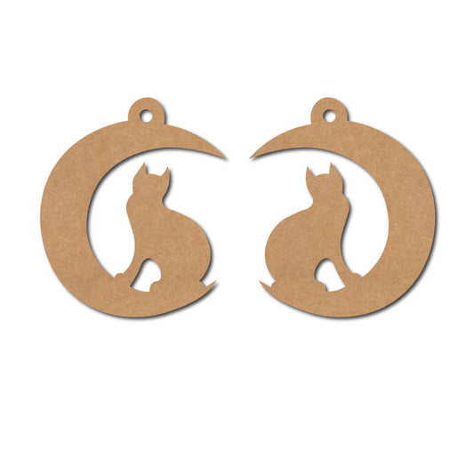 Cat Earrings MDF Design 3