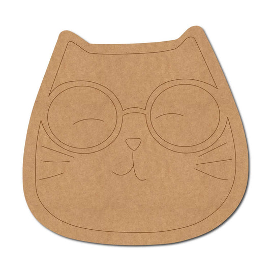 Cat Face Pre Marked MDF Design 1