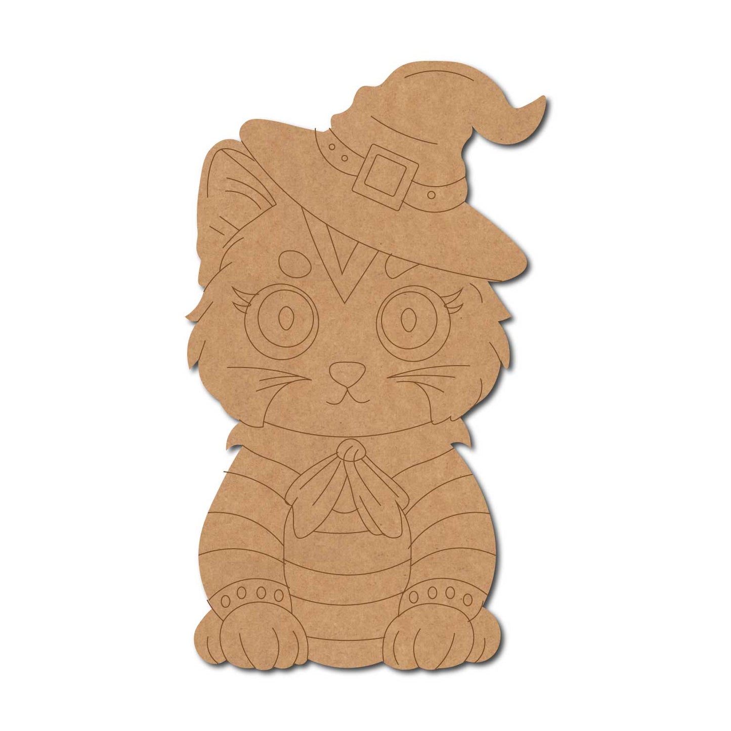 Cat Halloween Cartoon Pre Marked MDF Design 1
