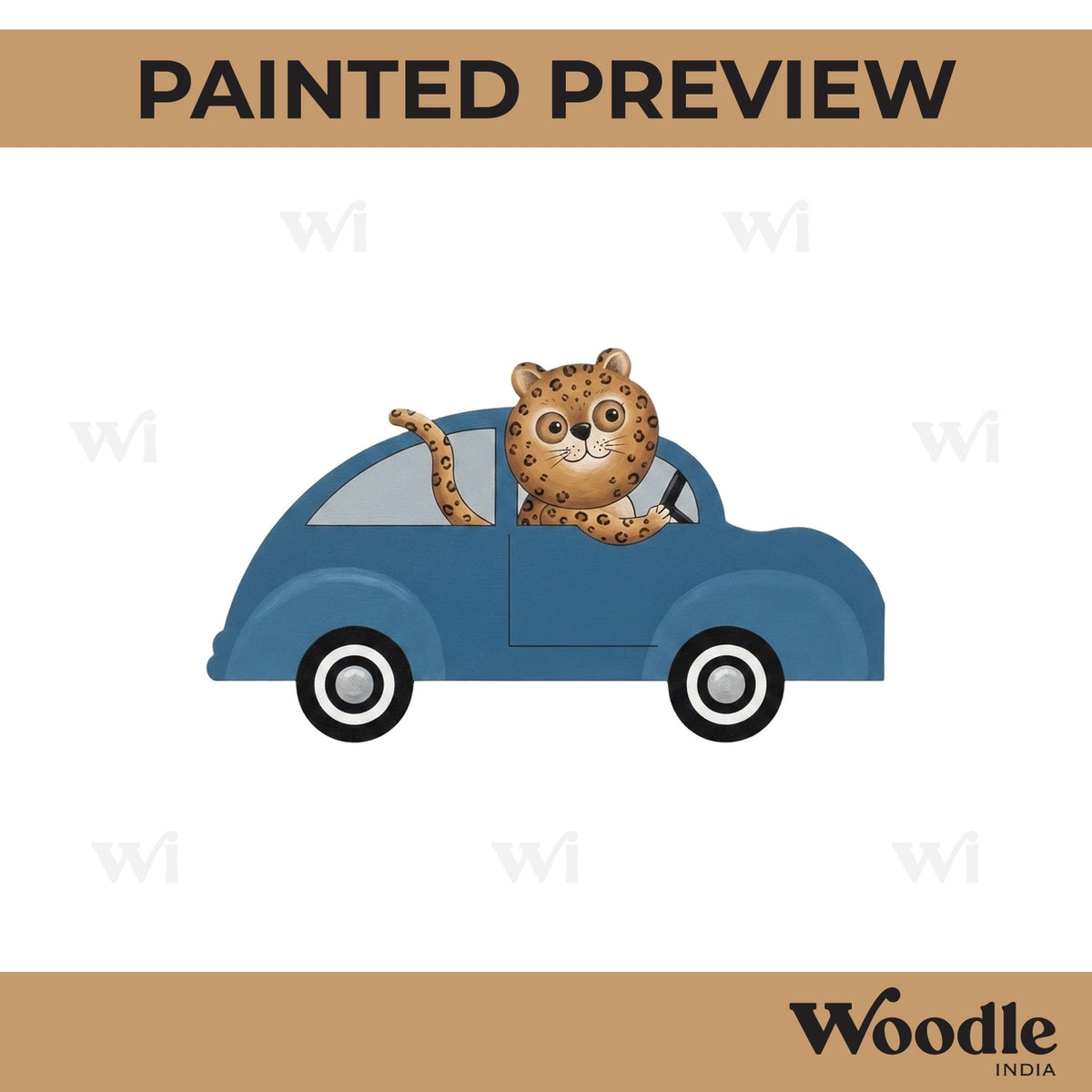 Cat In Car Pre Marked MDF Design 1