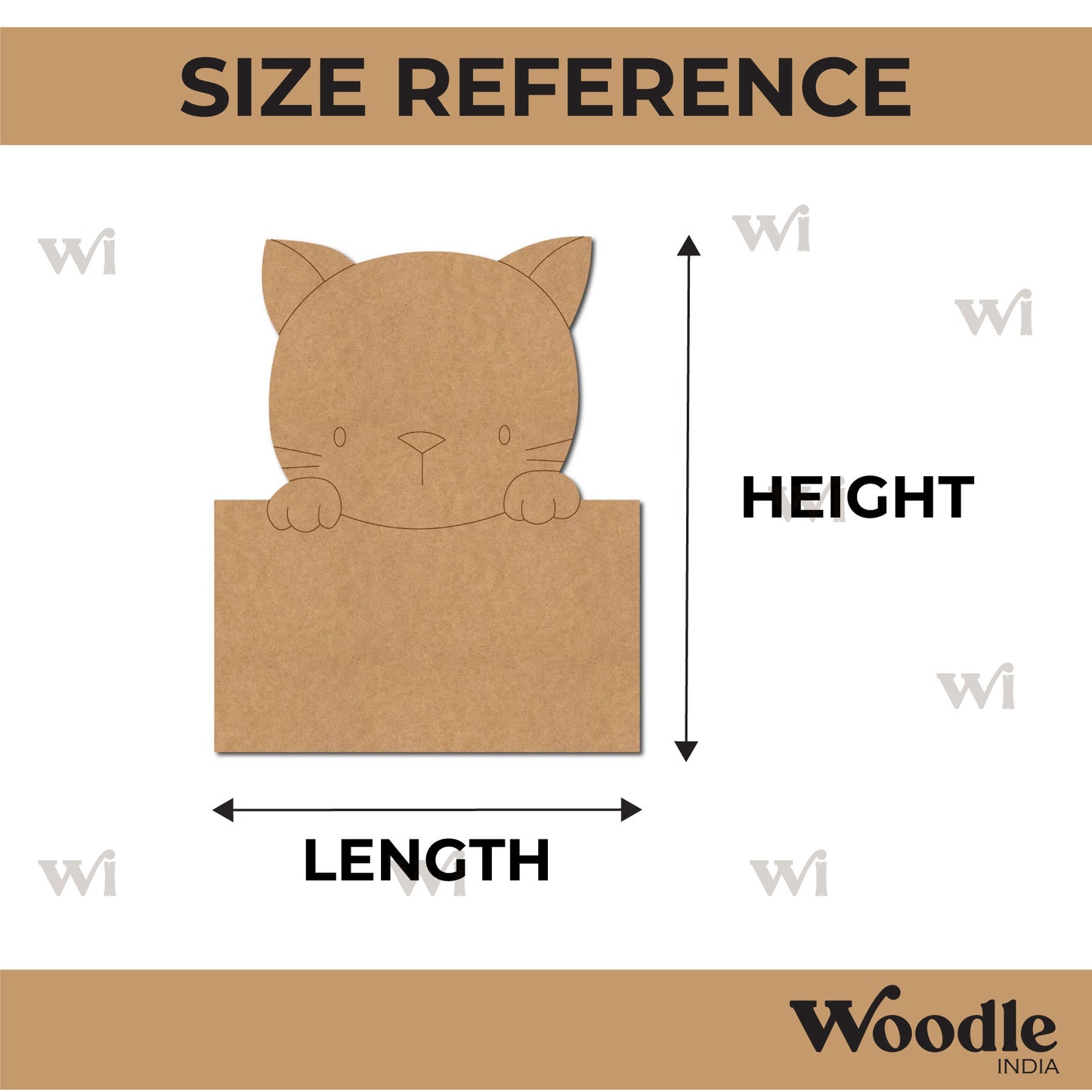 Cat Nameplate Pre Marked MDF Design 1
