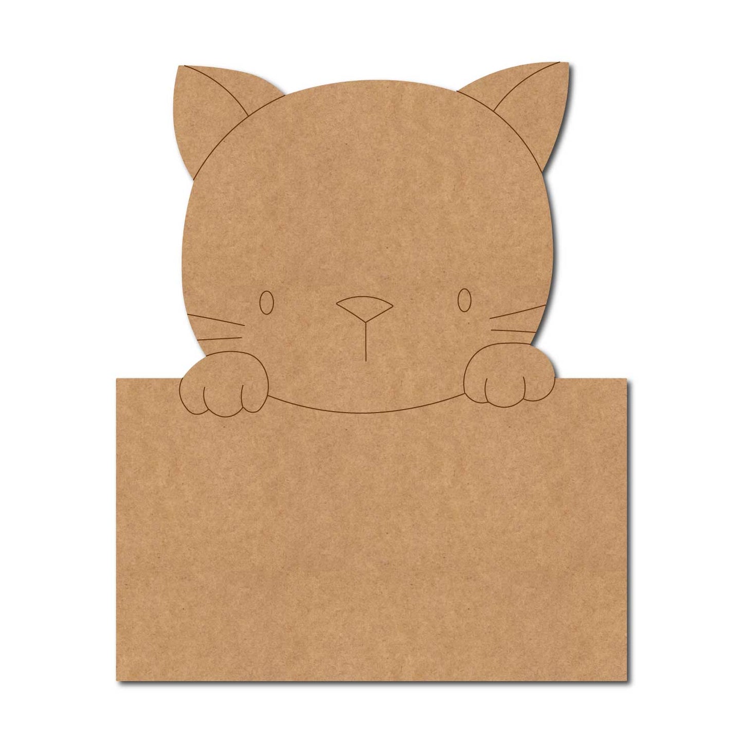 Cat Nameplate Pre Marked MDF Design 1