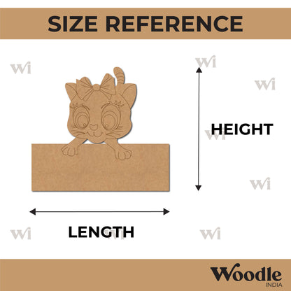 Cat Nameplate Pre Marked MDF Design 2