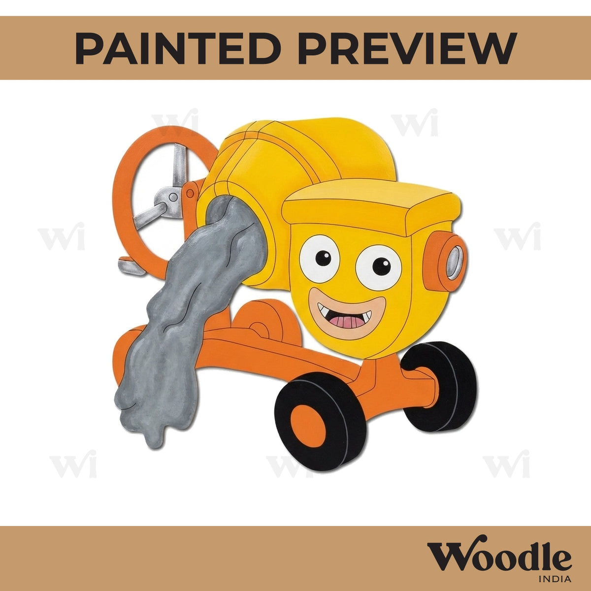 Cement Mixer Bob The Builder Pre Marked MDF Design 1