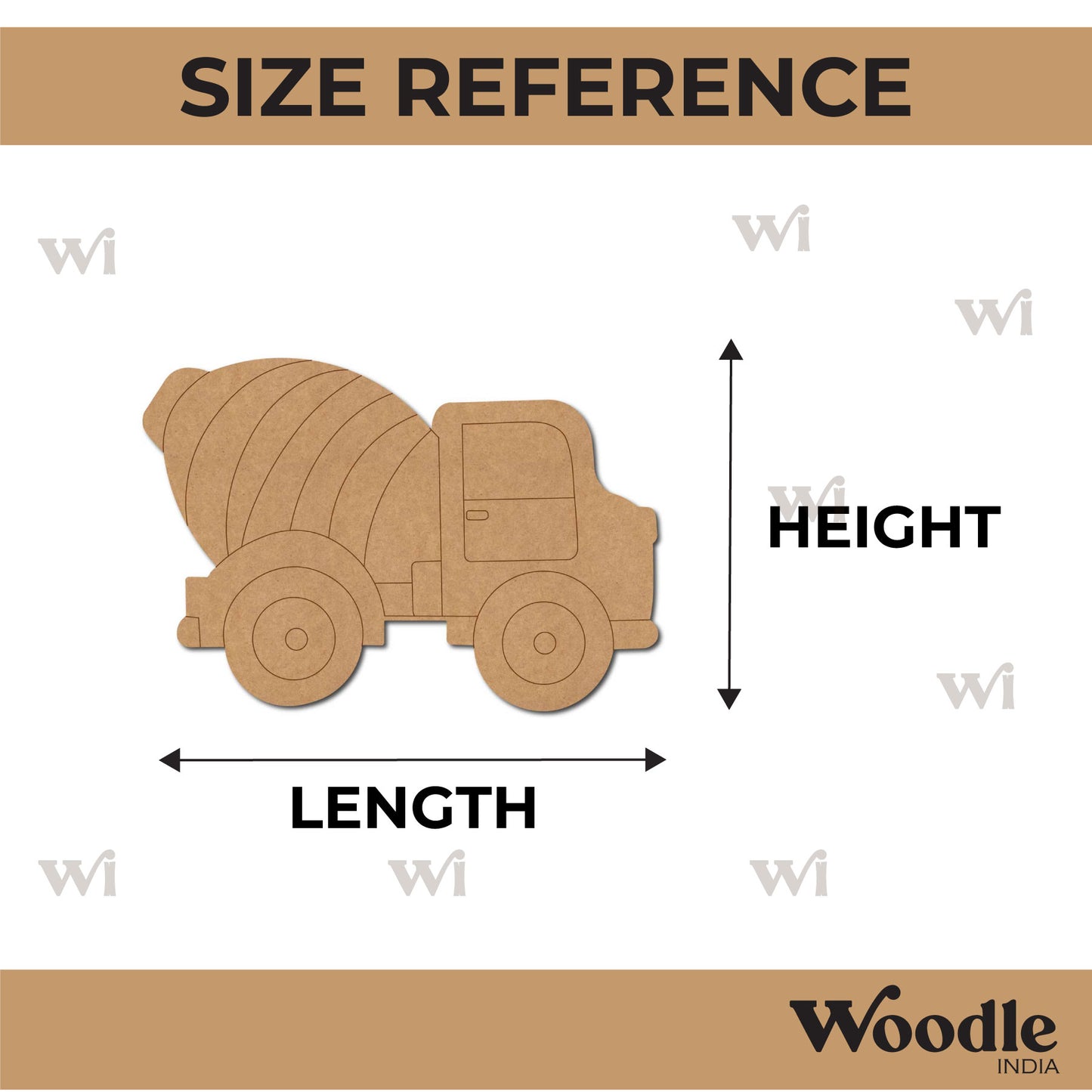 Cement Truck Pre Marked MDF Design 1