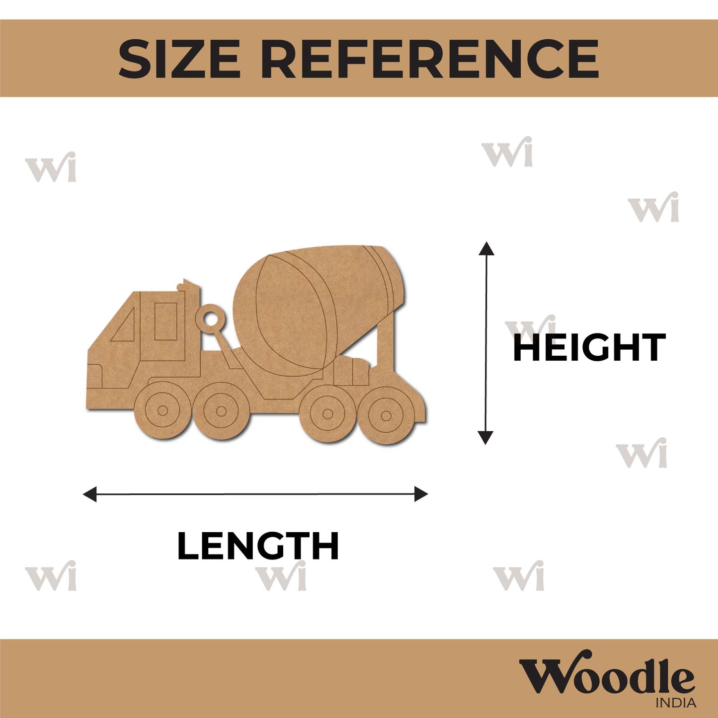 Cement Truck Pre Marked MDF Design 2