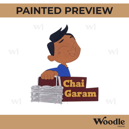 Chai Garam boy Pre Marked MDF Design 1