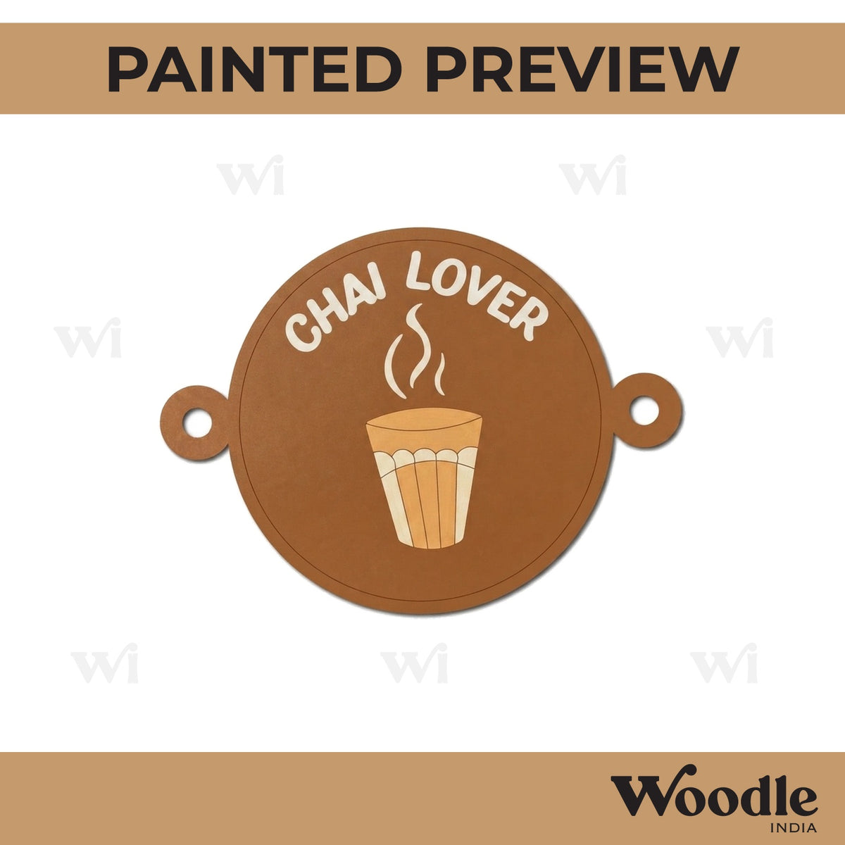 Chai Lover Rakhi Pre Marked MDF Design 1
