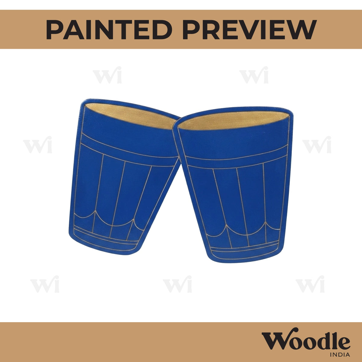 Chai Tea Glasses Pre Marked MDF Design 1