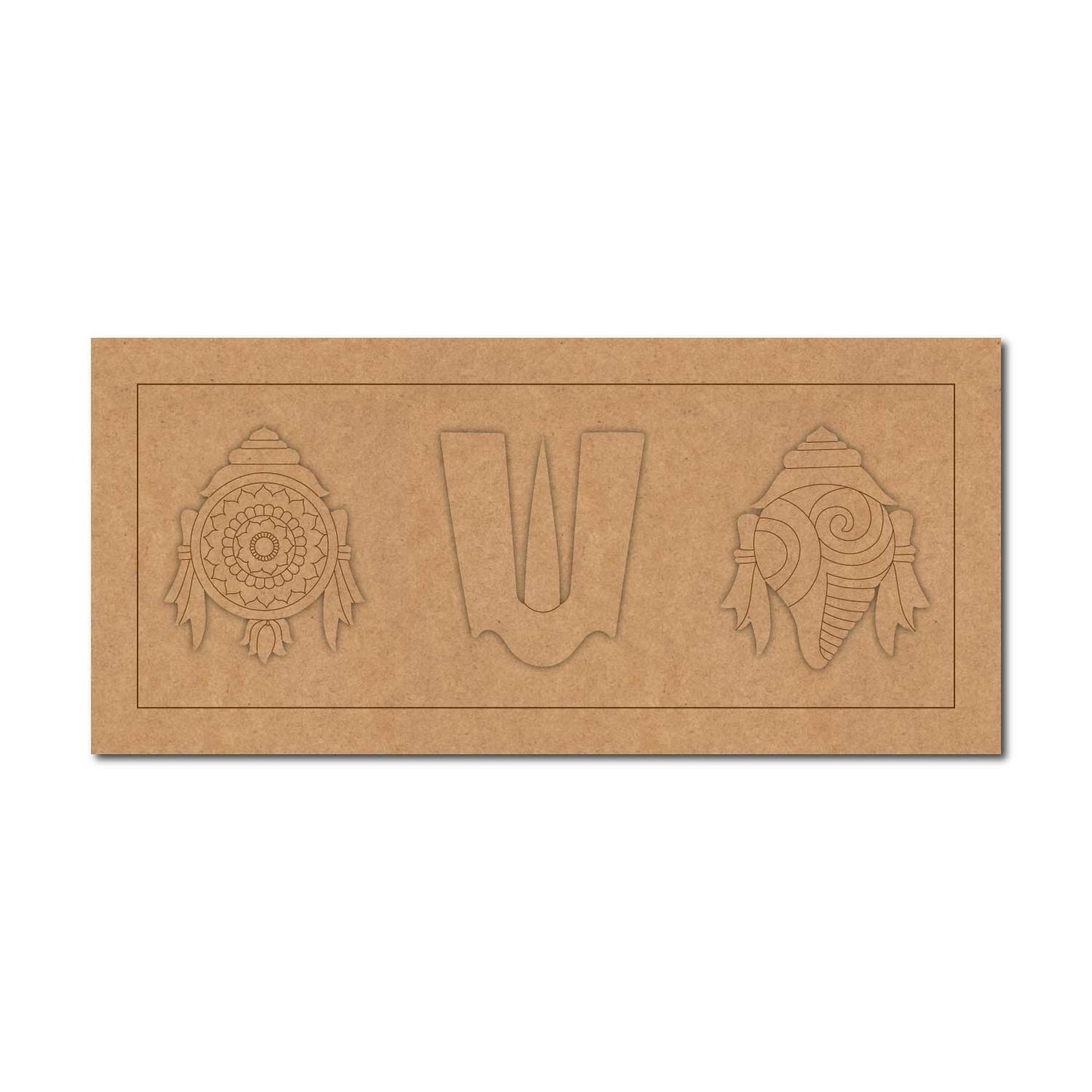 Chakra Namam Sangu Pre Marked Base MDF Design 2