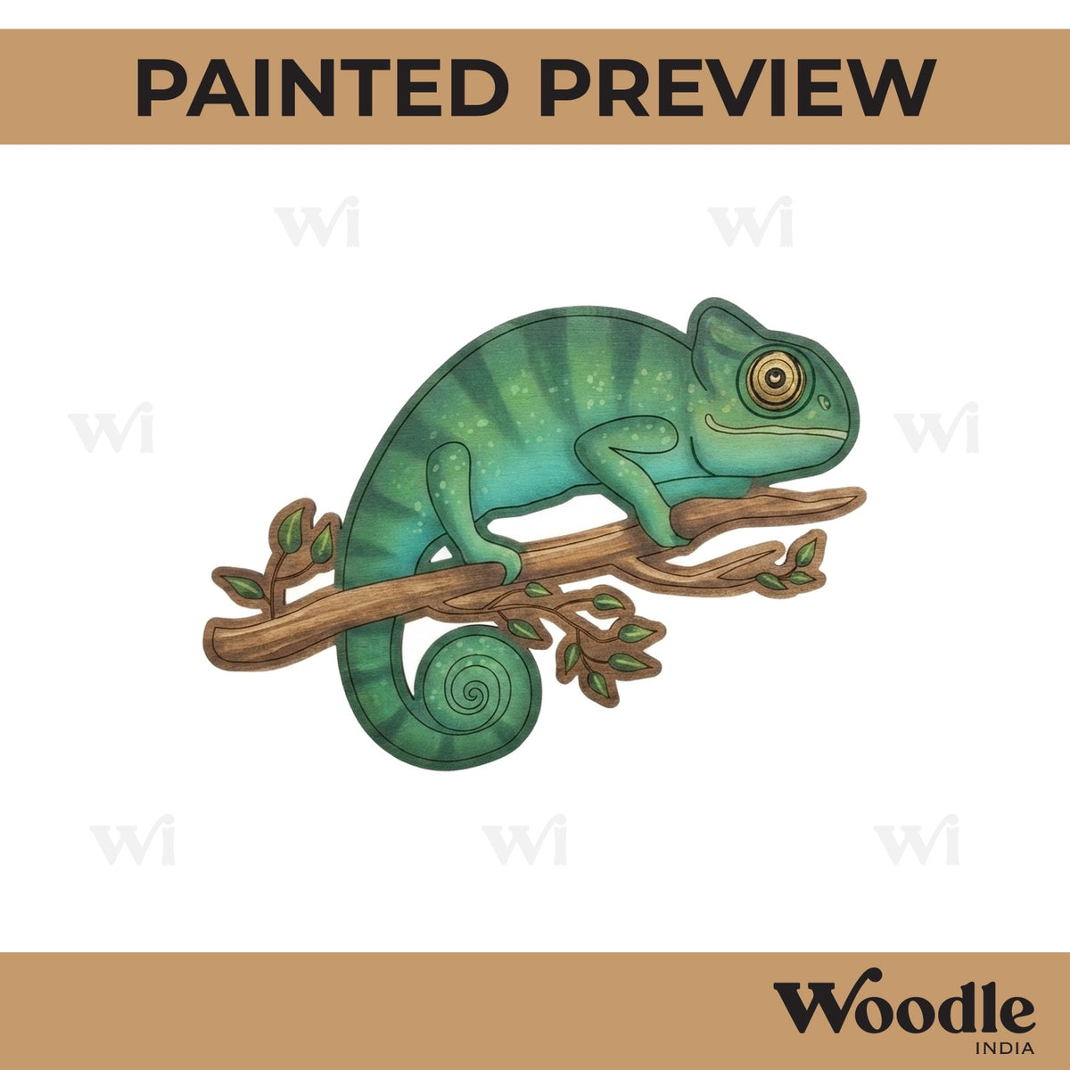 Chameleon Lizard Pre Marked MDF Design 2
