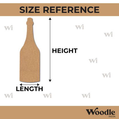Champagne Bottle Cutout MDF Design 1