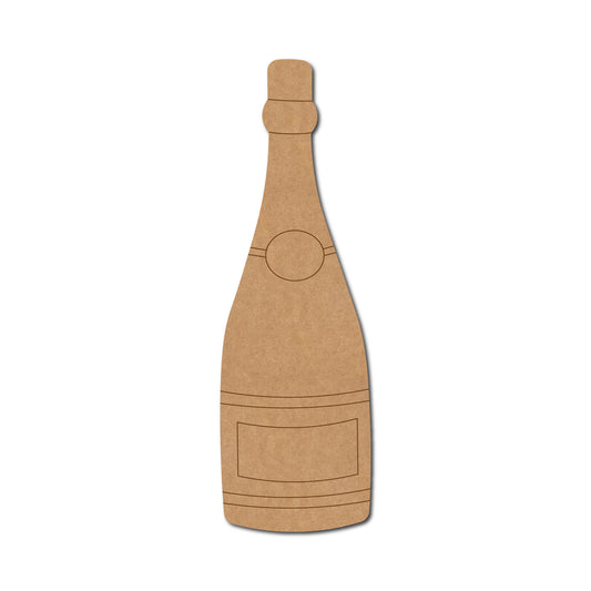 Champagne Bottle Pre Marked MDF Design 1