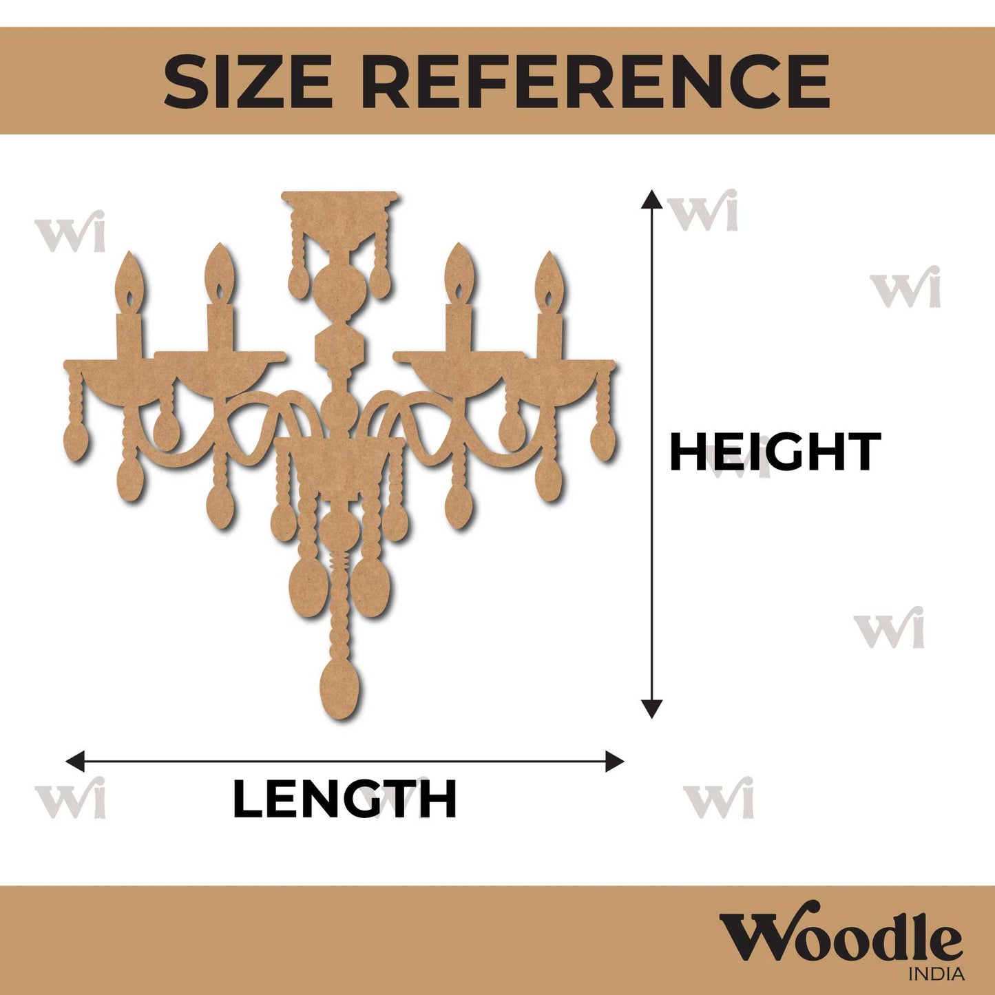 Chandelier Cutout MDF Design 1