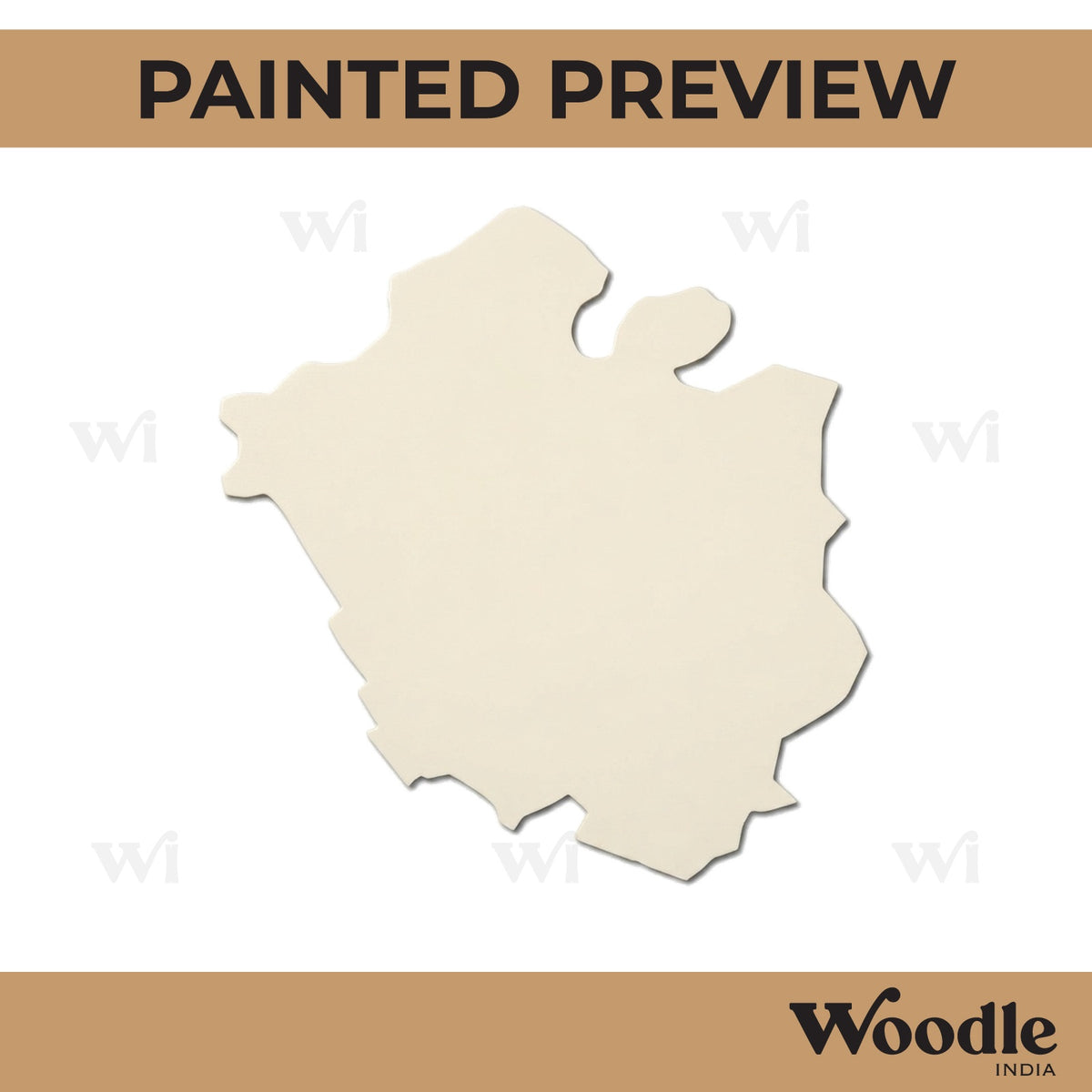Chandigarh Map Cutout MDF Design 1