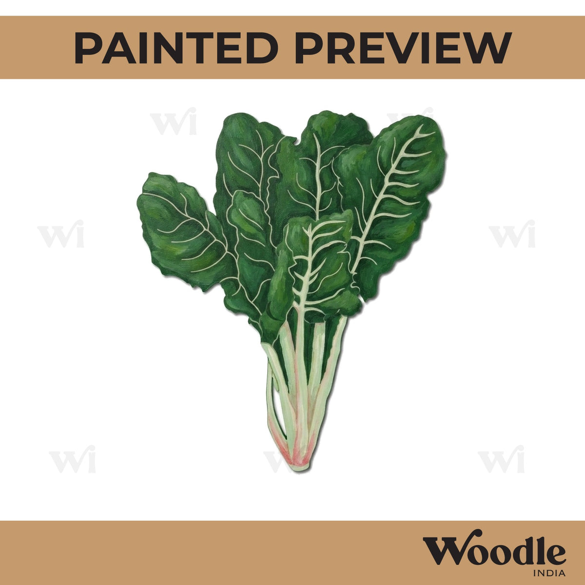 Chard Leaves Pre Marked MDF Design 1