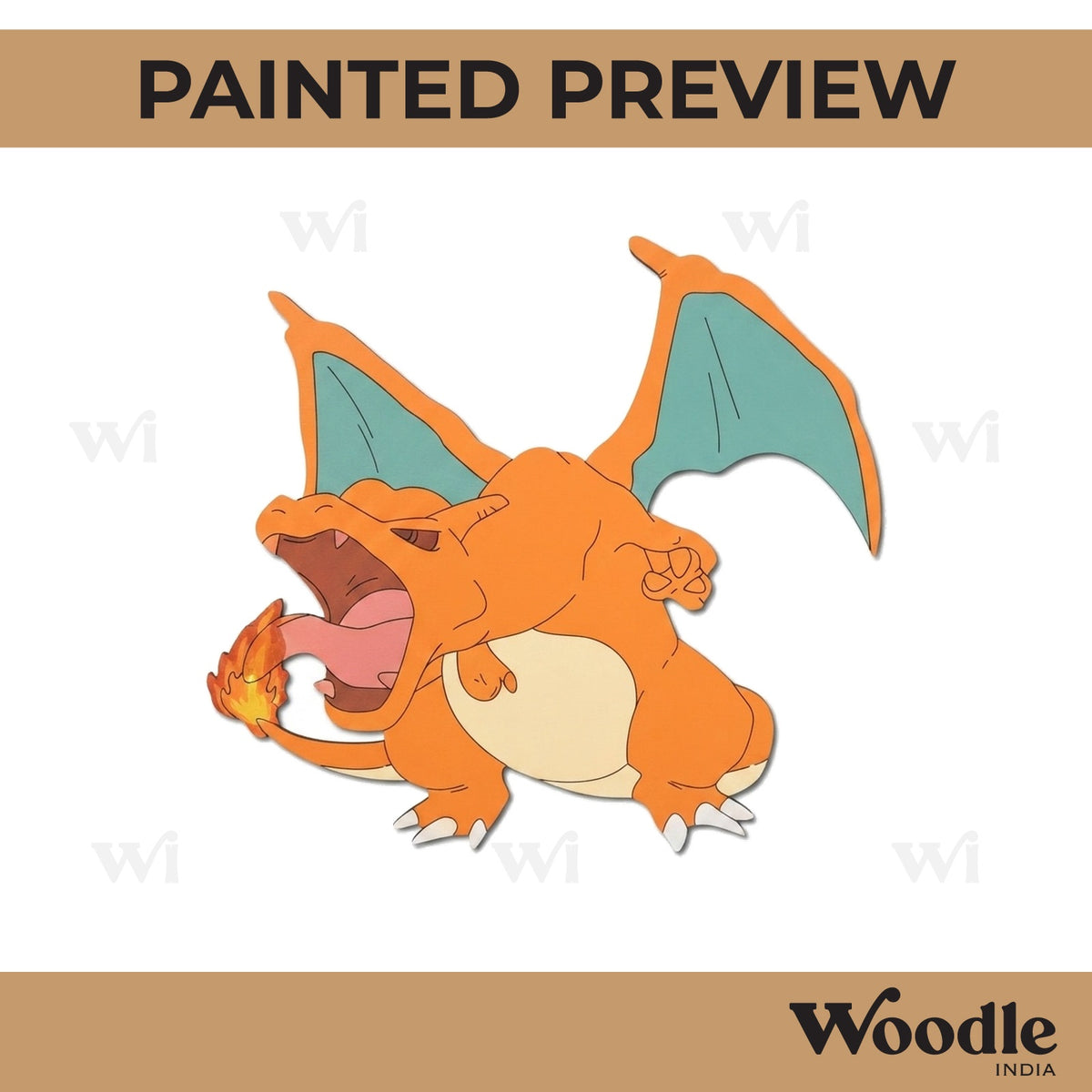 Charizard Dragon Pokemon Pre Marked MDF Design 2