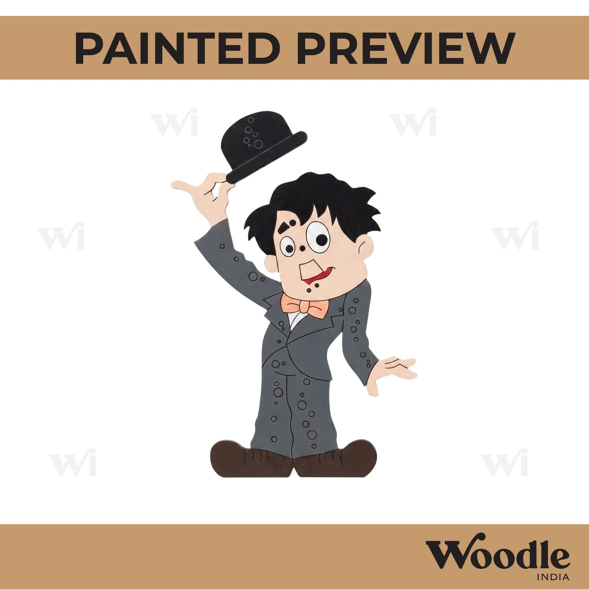 Charlie Chaplin Cartoon Pre Marked MDF Design 10