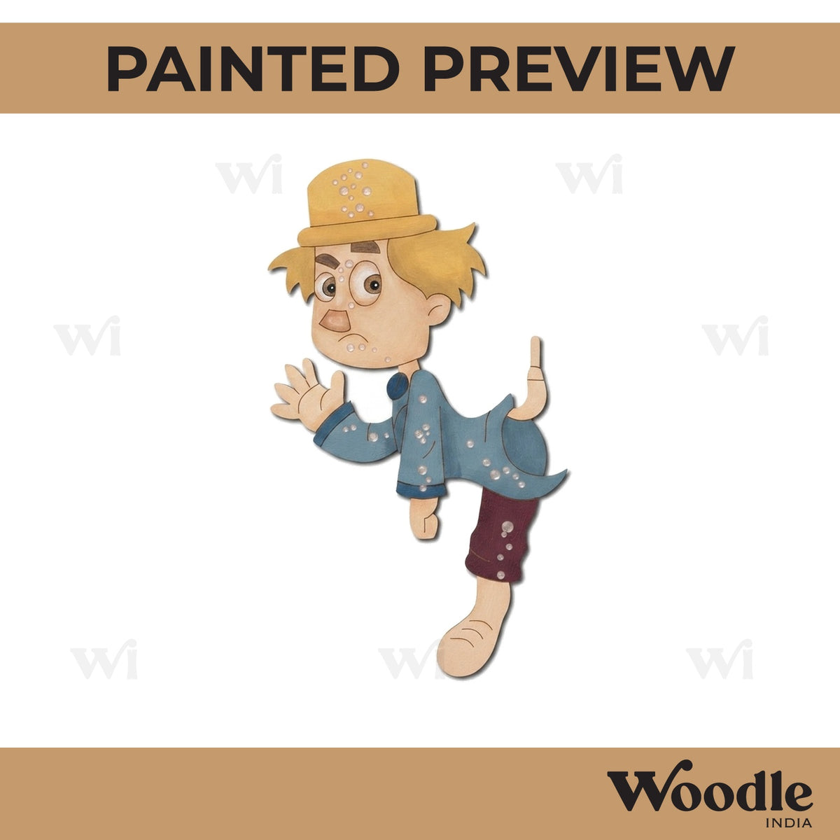 Charlie Chaplin Cartoon Pre Marked MDF Design 3