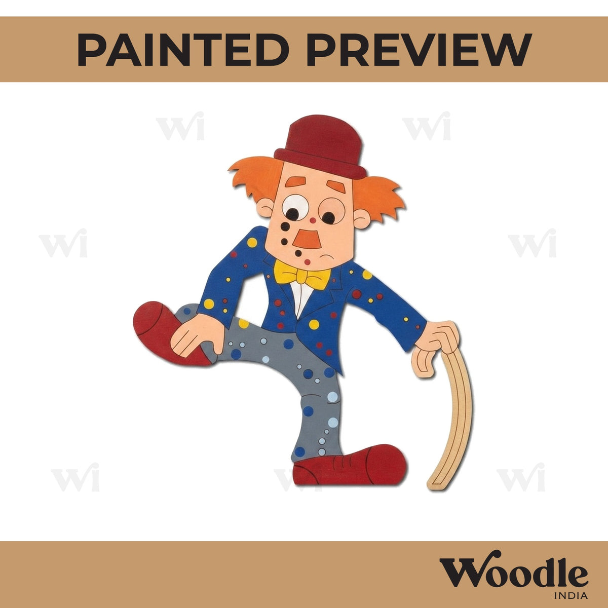 Charlie Chaplin Cartoon Pre Marked MDF Design 7