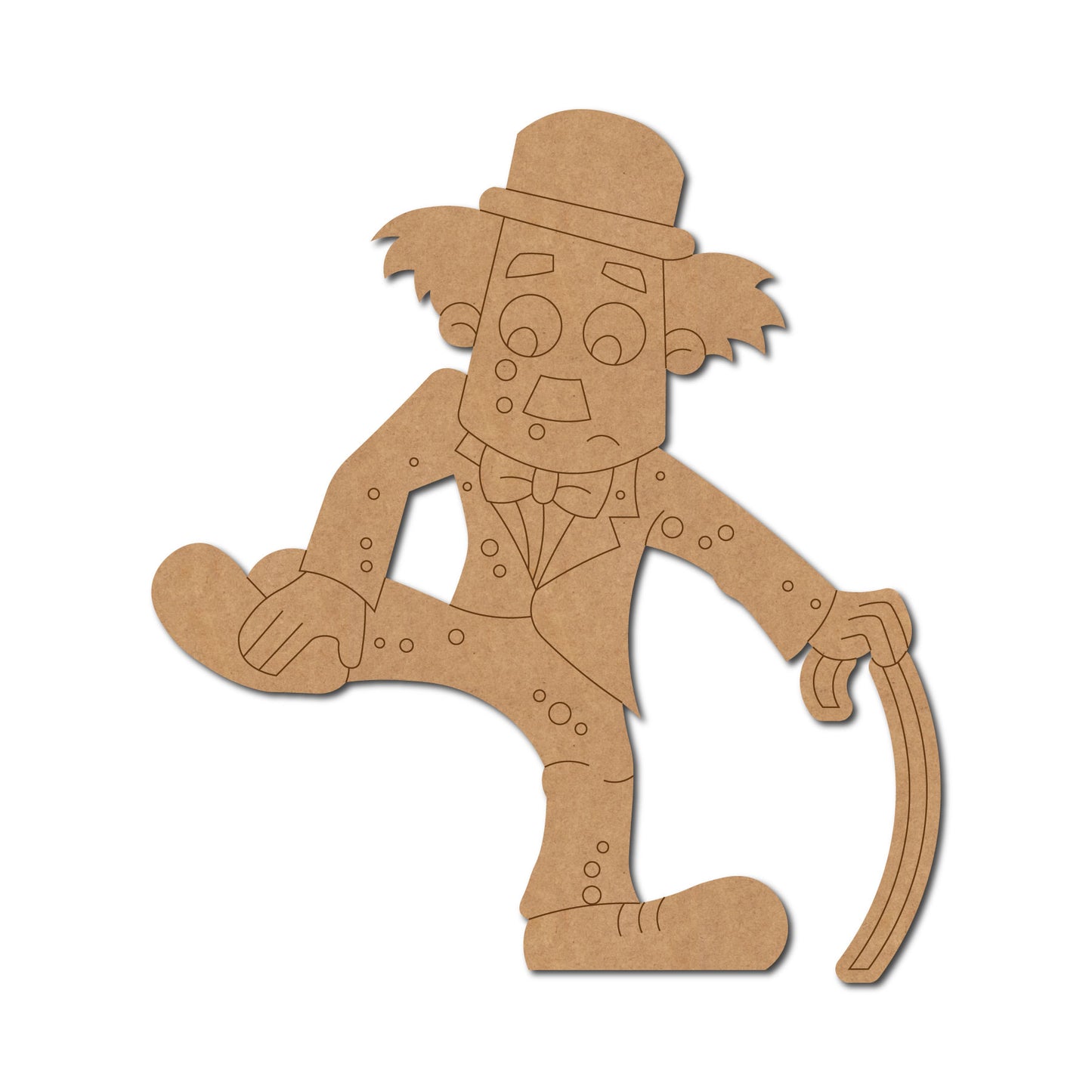 Charlie Chaplin Cartoon Pre Marked MDF Design 7