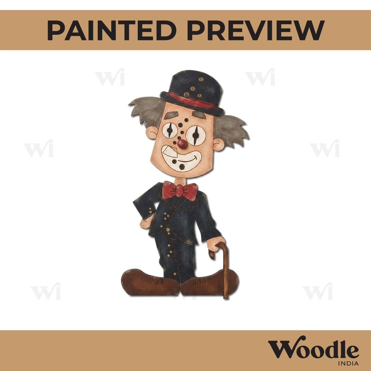 Charlie Chaplin Cartoon Pre Marked MDF Design 8