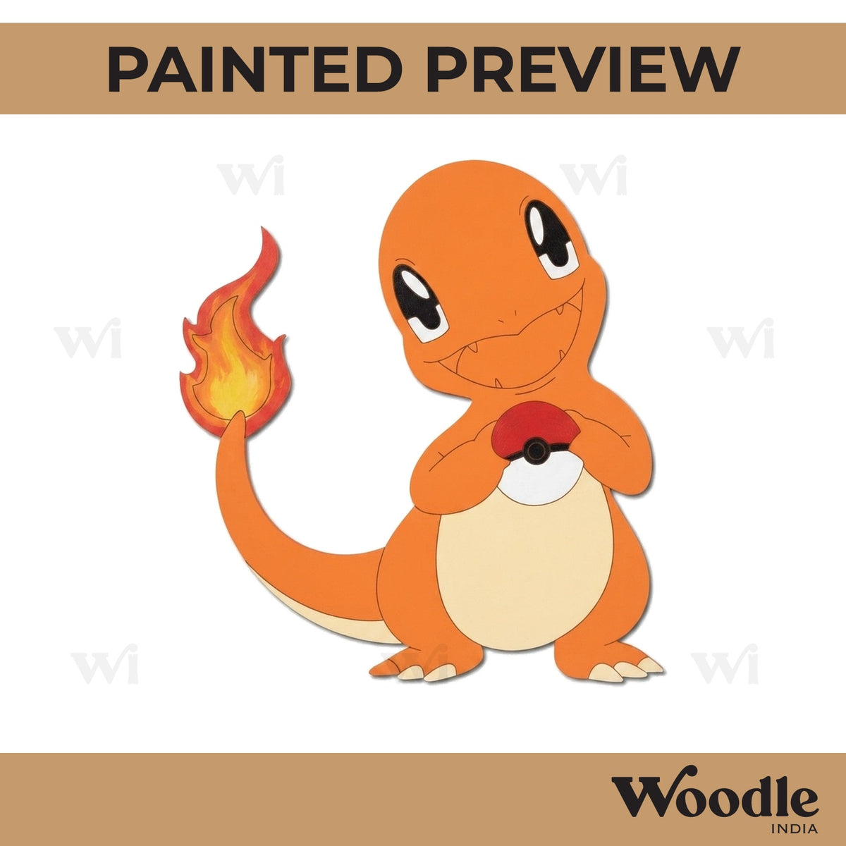 Charmander Pokemon Pre Marked MDF Design 1